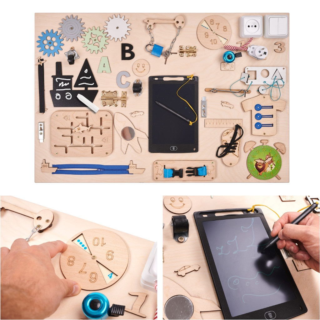 Wooden sensory manipulation board 75x50cm