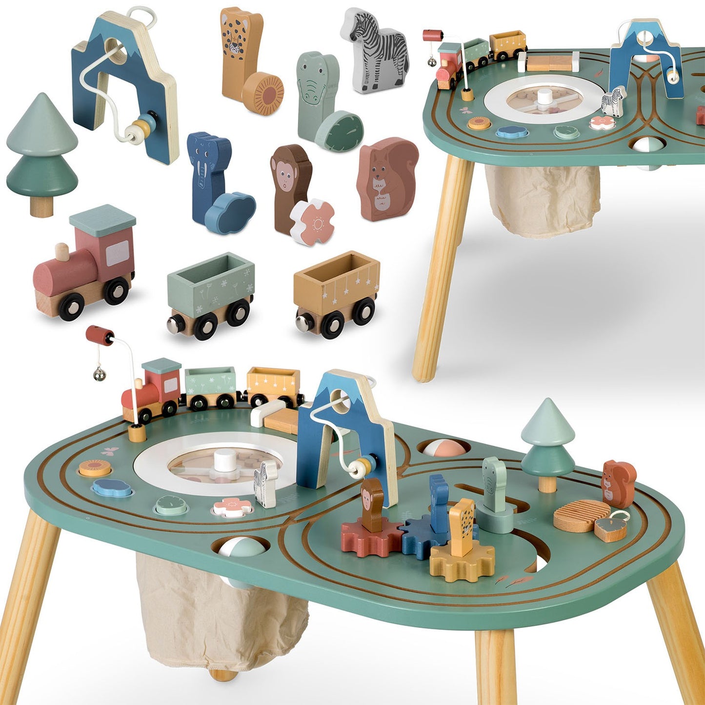 Wooden sensory table NK-865 Nukido