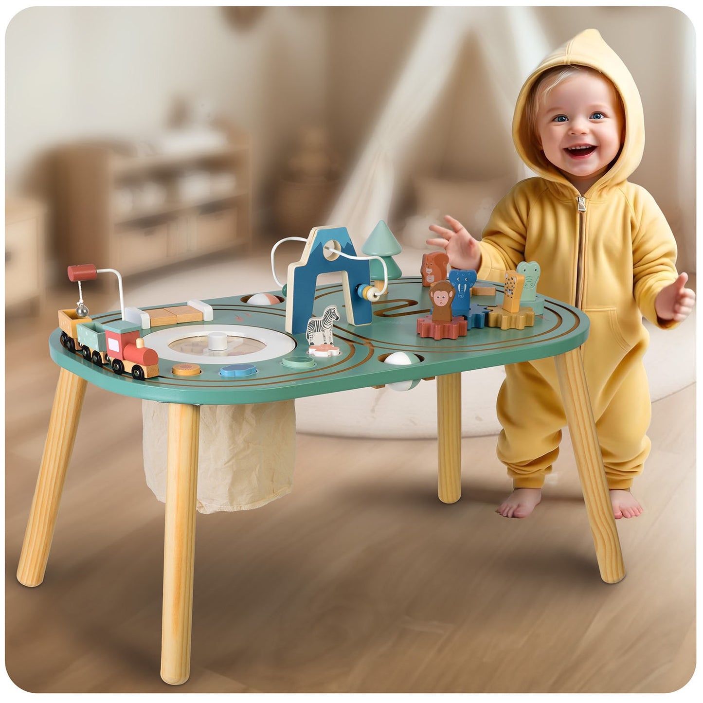 Wooden sensory table NK-865 Nukido