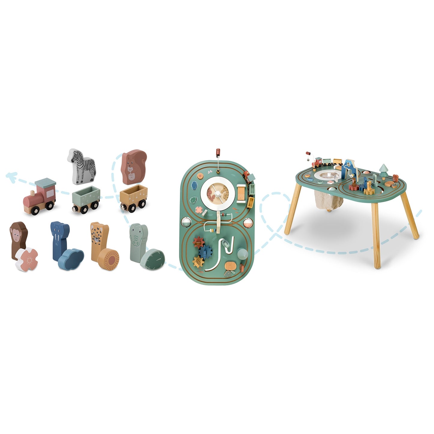 Wooden sensory table NK-865 Nukido