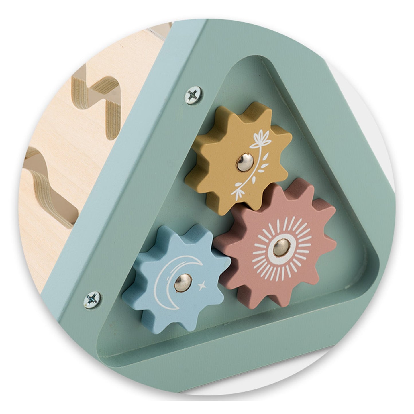 Wooden sensory triangle toy NK-860 Nukido