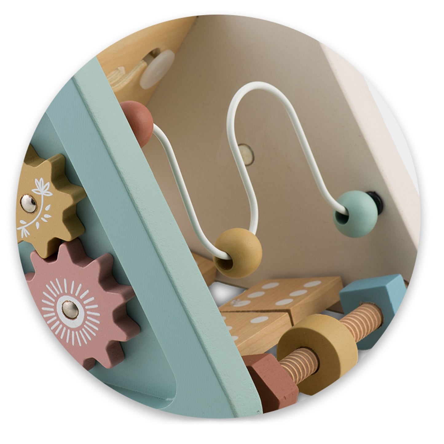 Wooden sensory triangle toy NK-860 Nukido
