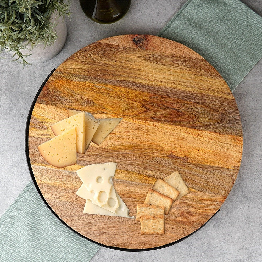Wooden serving board tray 38.5 cm