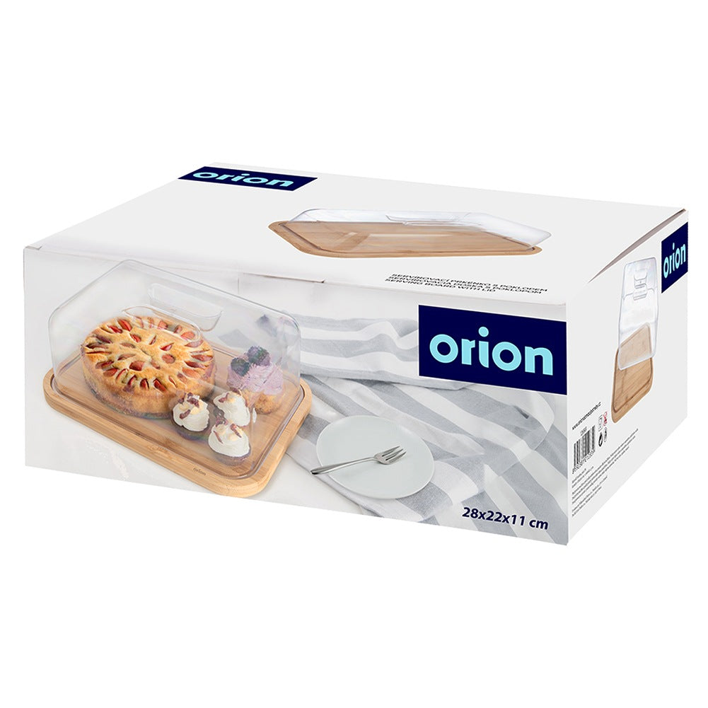 Wooden serving board with lid 28x22x11 cm