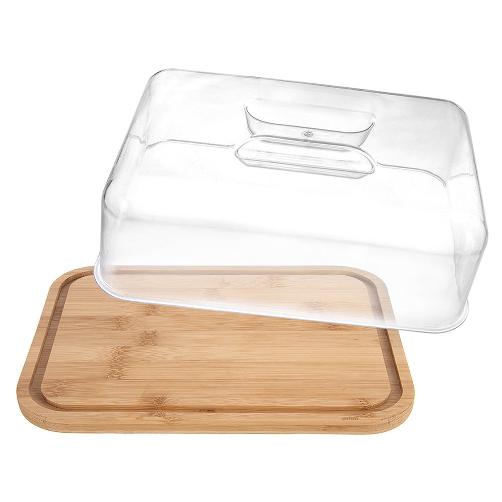 Wooden serving board with lid 28x22x11 cm
