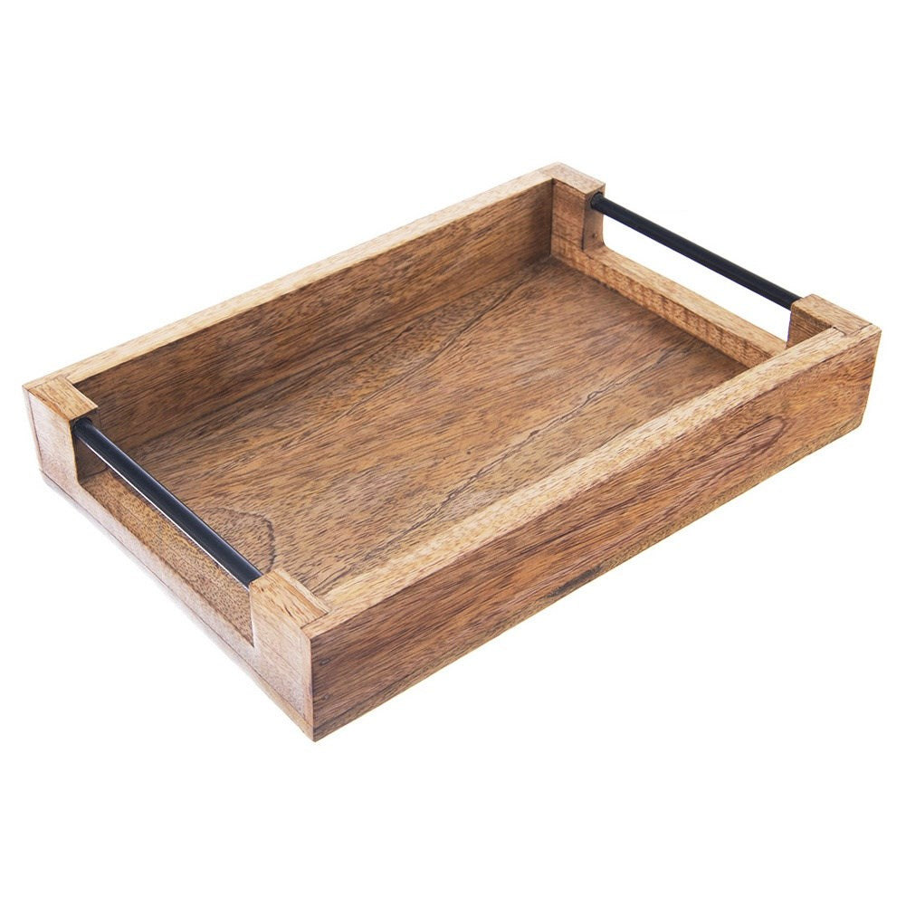 Wooden serving tray MANGO 30.5x20.5x6 cm