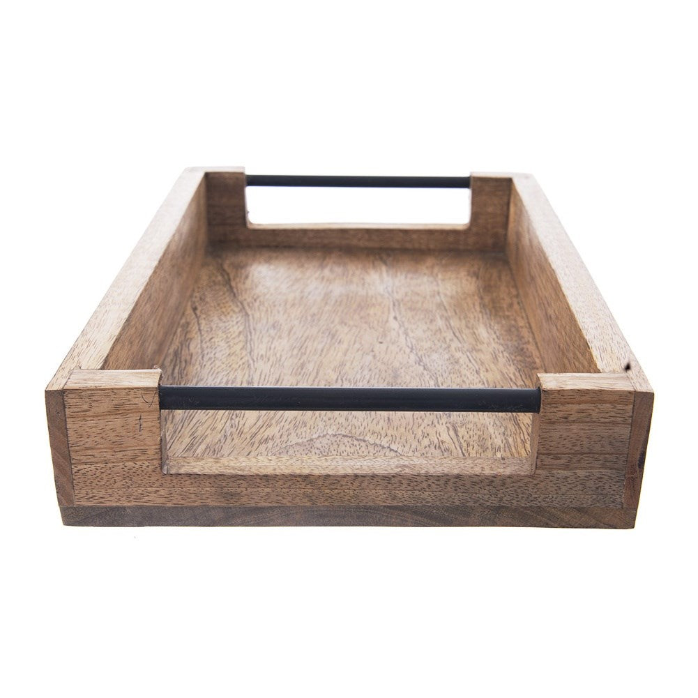 Wooden serving tray MANGO 30.5x20.5x6 cm