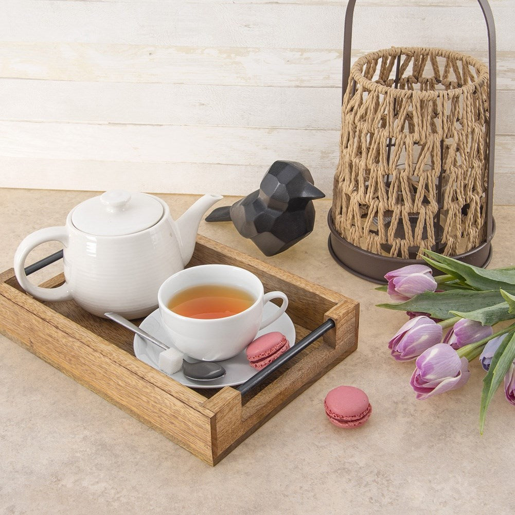 Wooden serving tray MANGO 30.5x20.5x6 cm