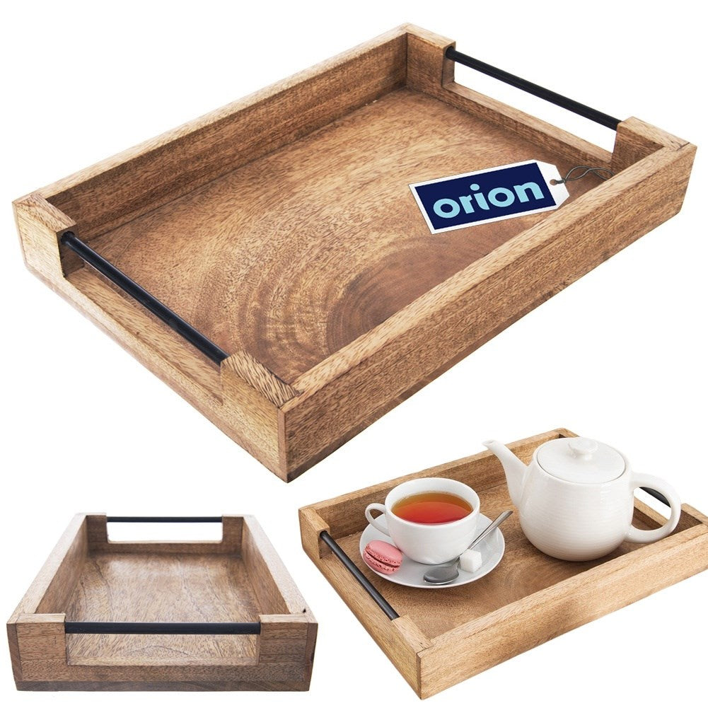 Wooden serving tray MANGO 35.5x25.5x5.5 cm