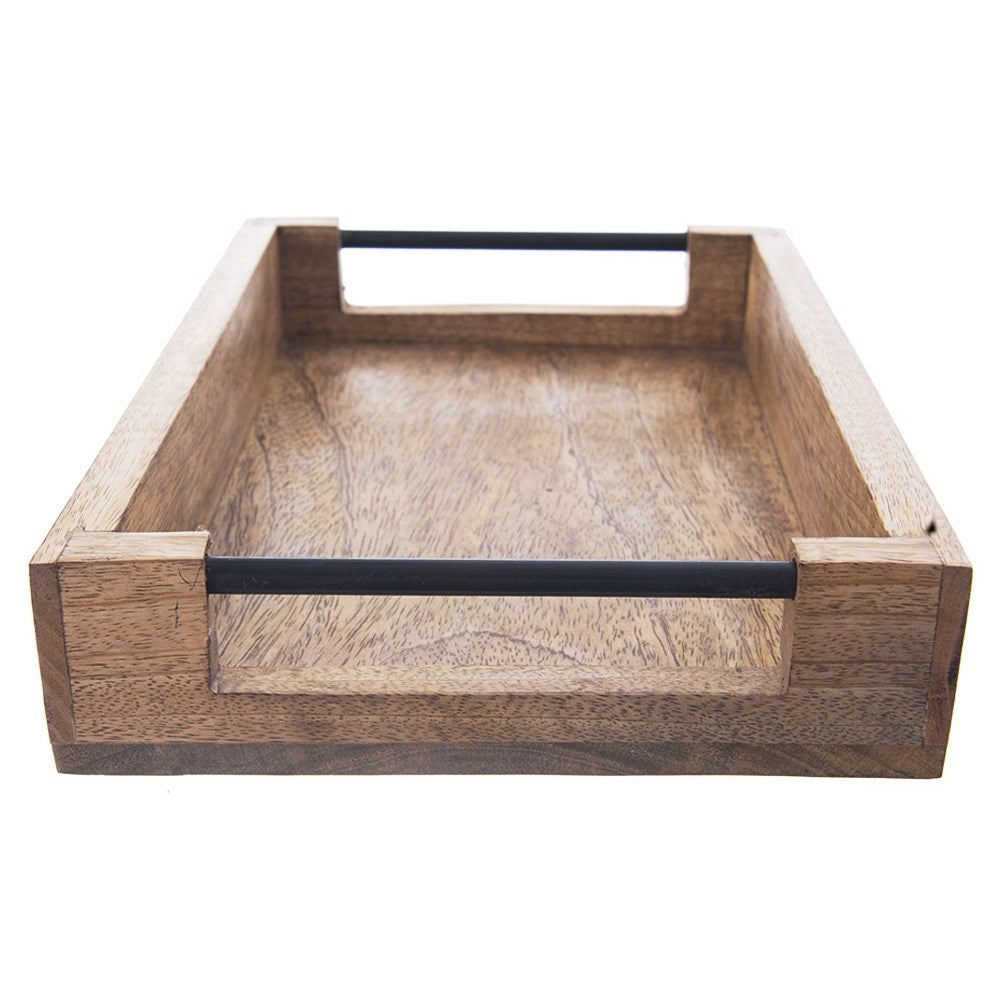Wooden serving tray MANGO 35.5x25.5x5.5 cm