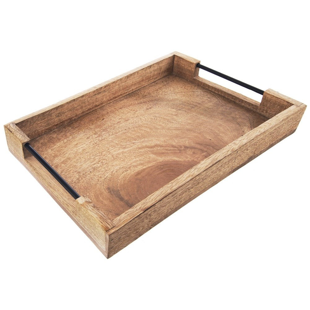 Wooden serving tray MANGO 40.5x30.5x6 cm