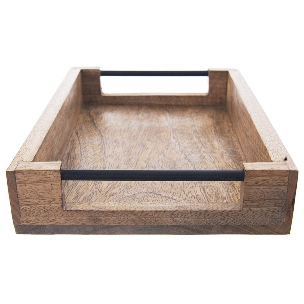 Wooden serving tray MANGO 40.5x30.5x6 cm