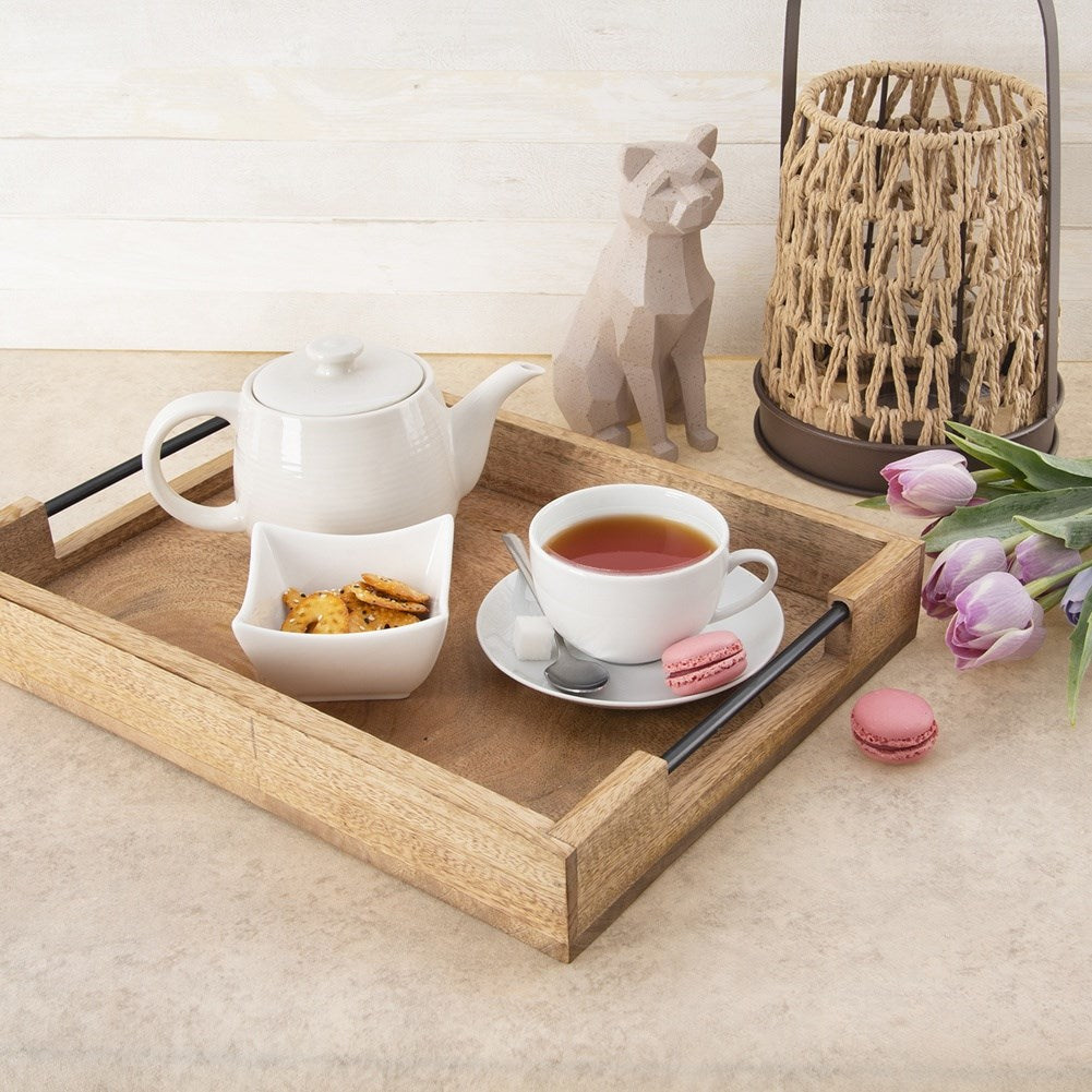 Wooden serving tray MANGO 40.5x30.5x6 cm