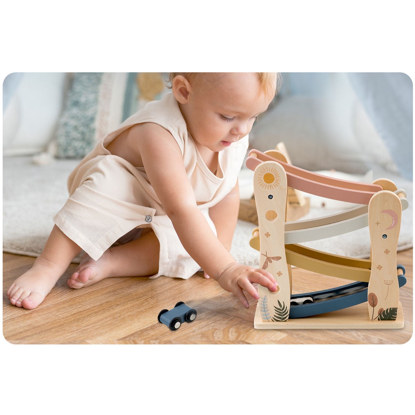 Wooden slide toy with cars NK-855 Nukido