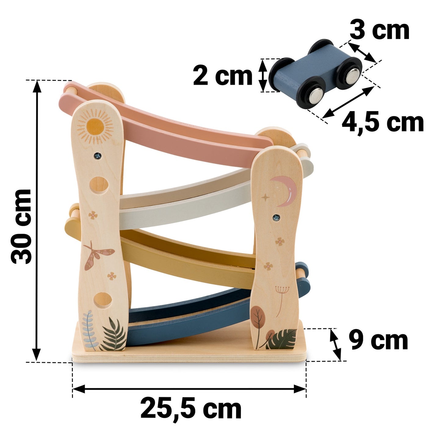Wooden slide toy with cars NK-855 Nukido