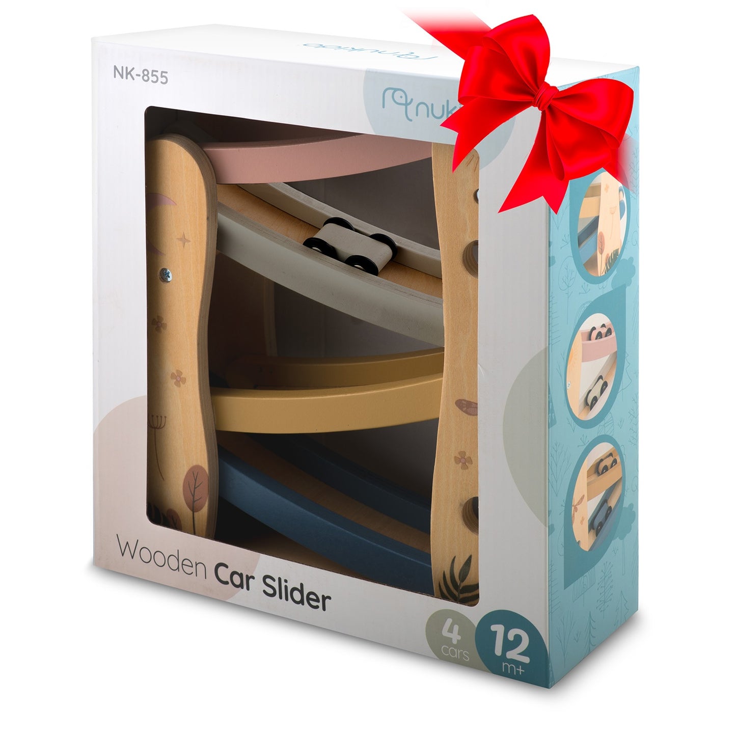 Wooden slide toy with cars NK-855 Nukido