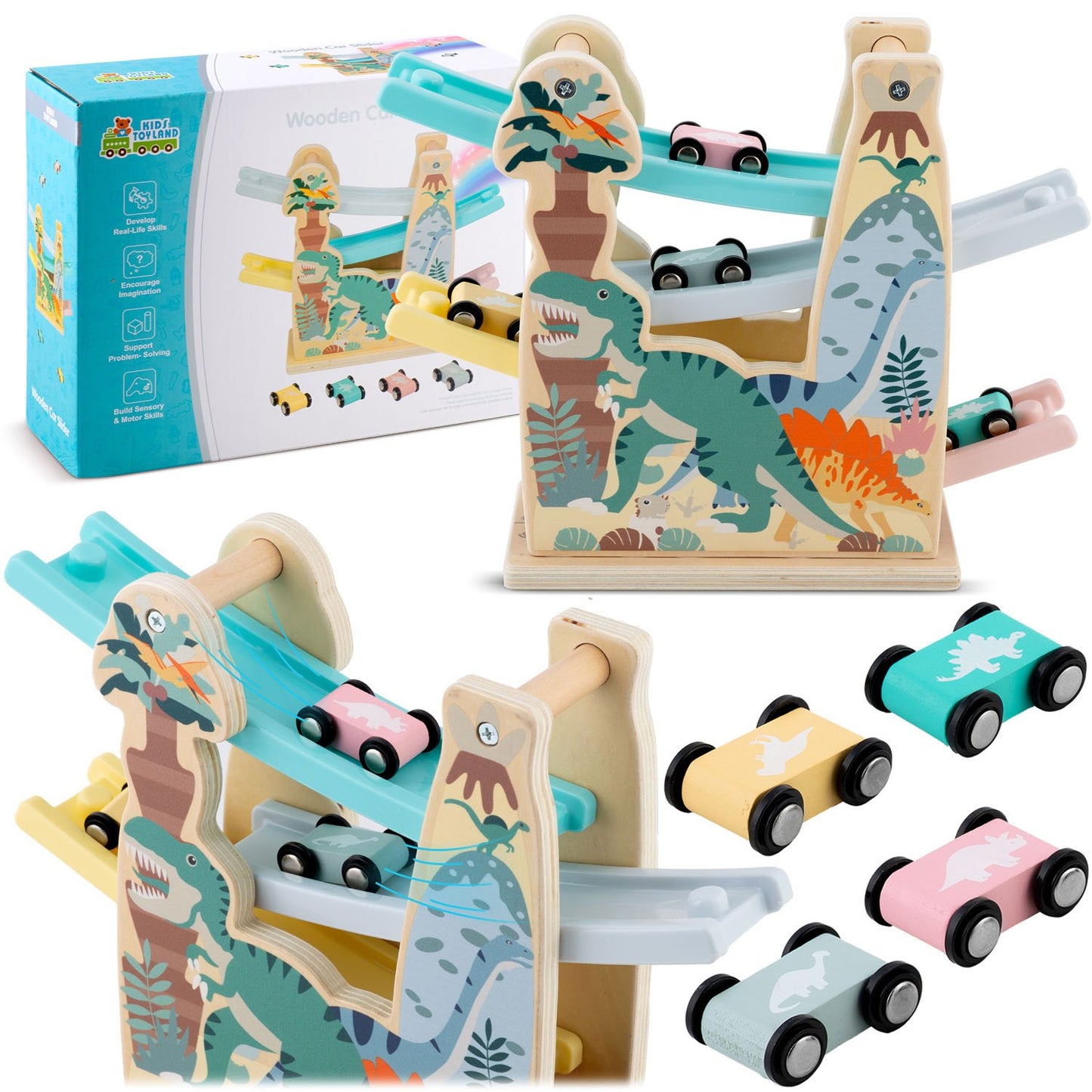 Wooden slide toy with cars RK-867 Ricokids