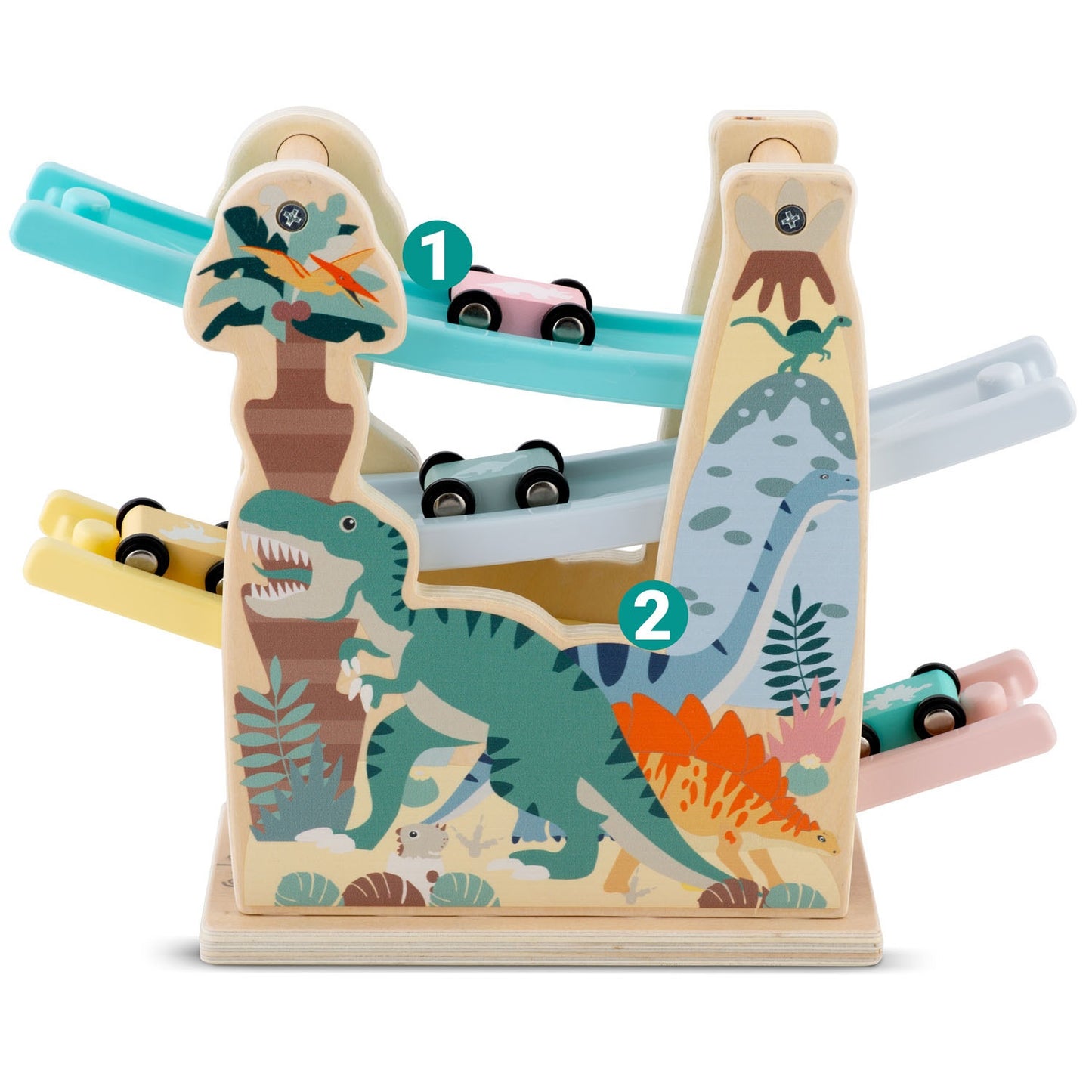Wooden slide toy with cars RK-867 Ricokids