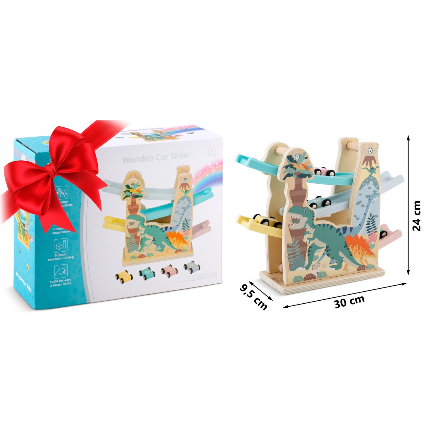 Wooden slide toy with cars RK-867 Ricokids