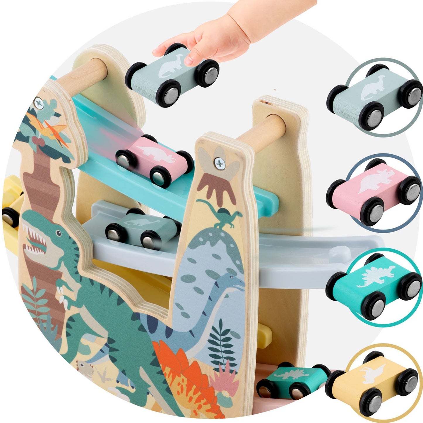 Wooden slide toy with cars RK-867 Ricokids