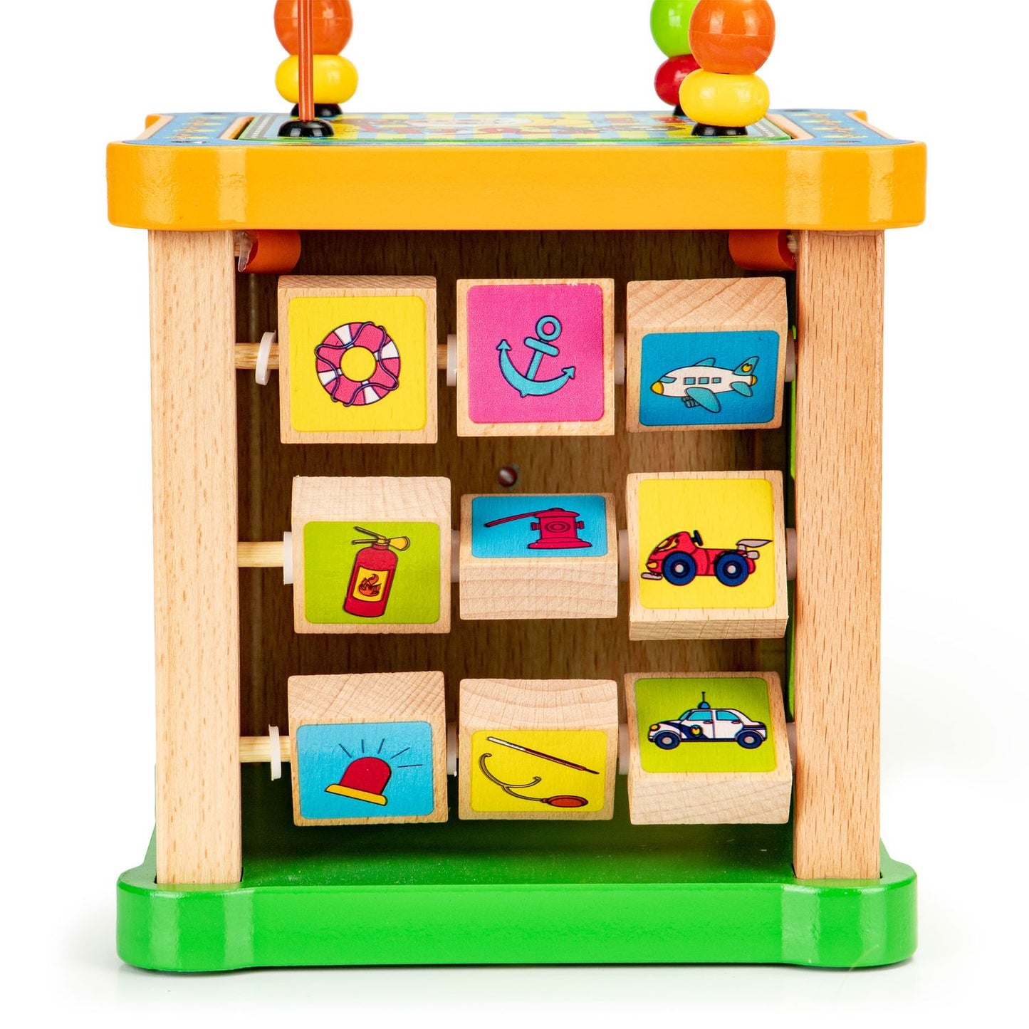 Wooden sorter educational cube + board mula Ecotoys