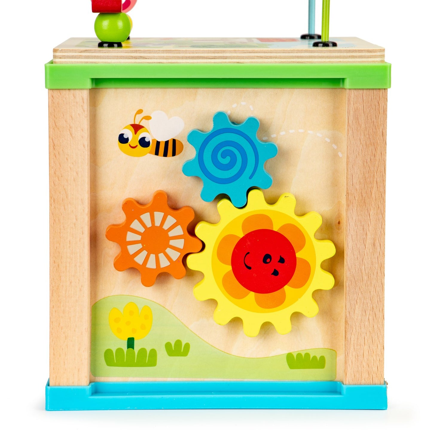 Wooden sorter educational cube + board sorter Ecotoys,