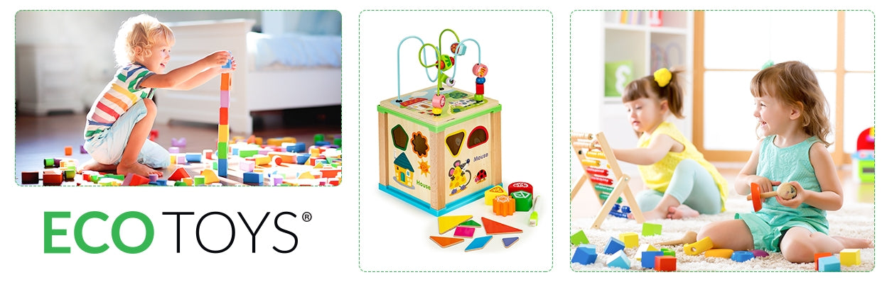 Wooden sorter educational cube + board sorter Ecotoys,