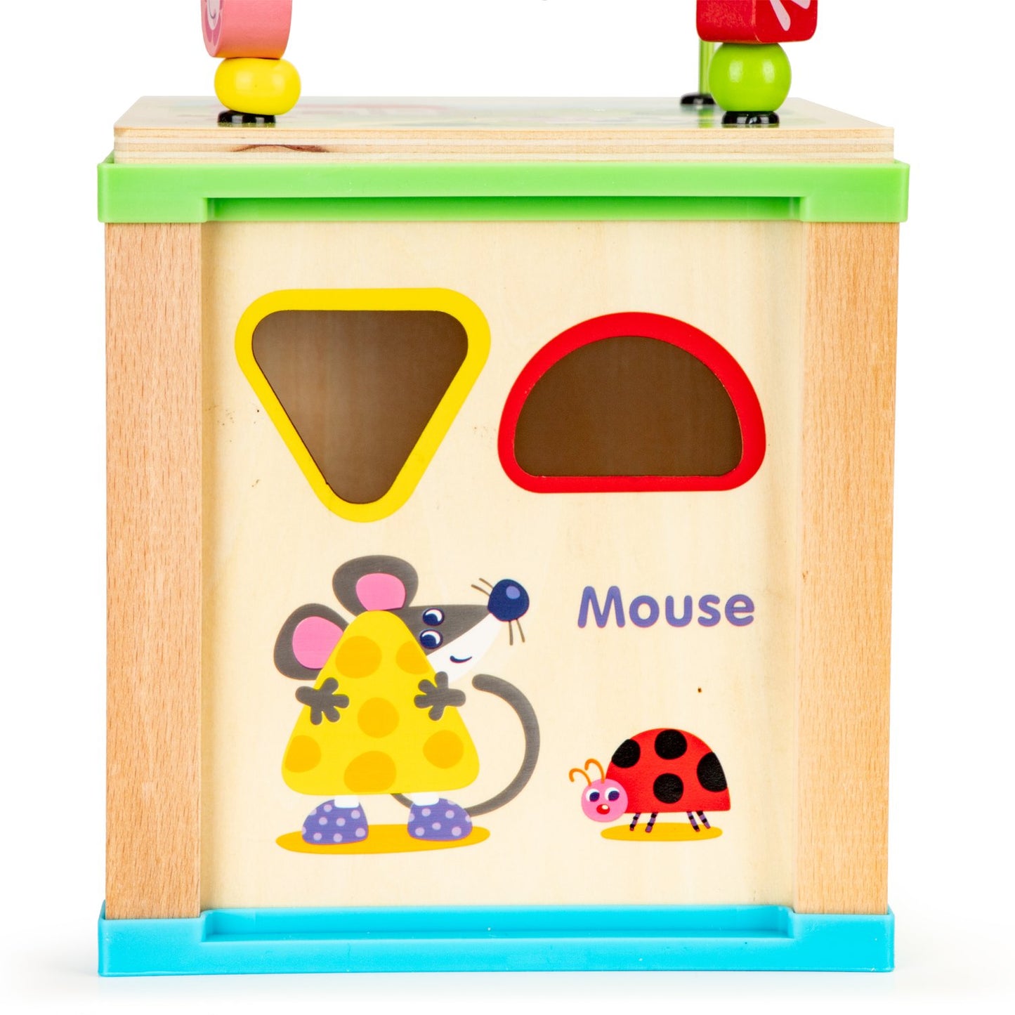Wooden sorter educational cube + board sorter Ecotoys,