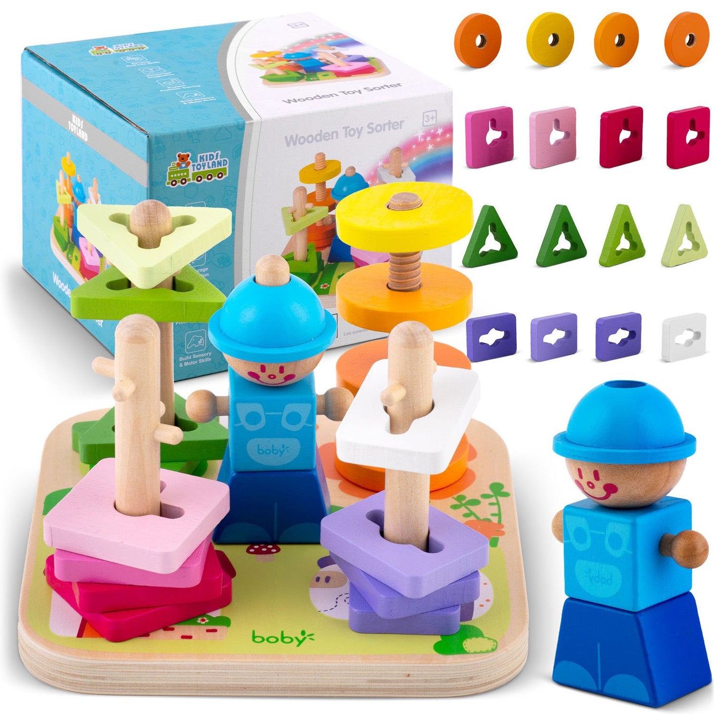 Wooden sorter toy - puzzle RK-866 Ricokids
