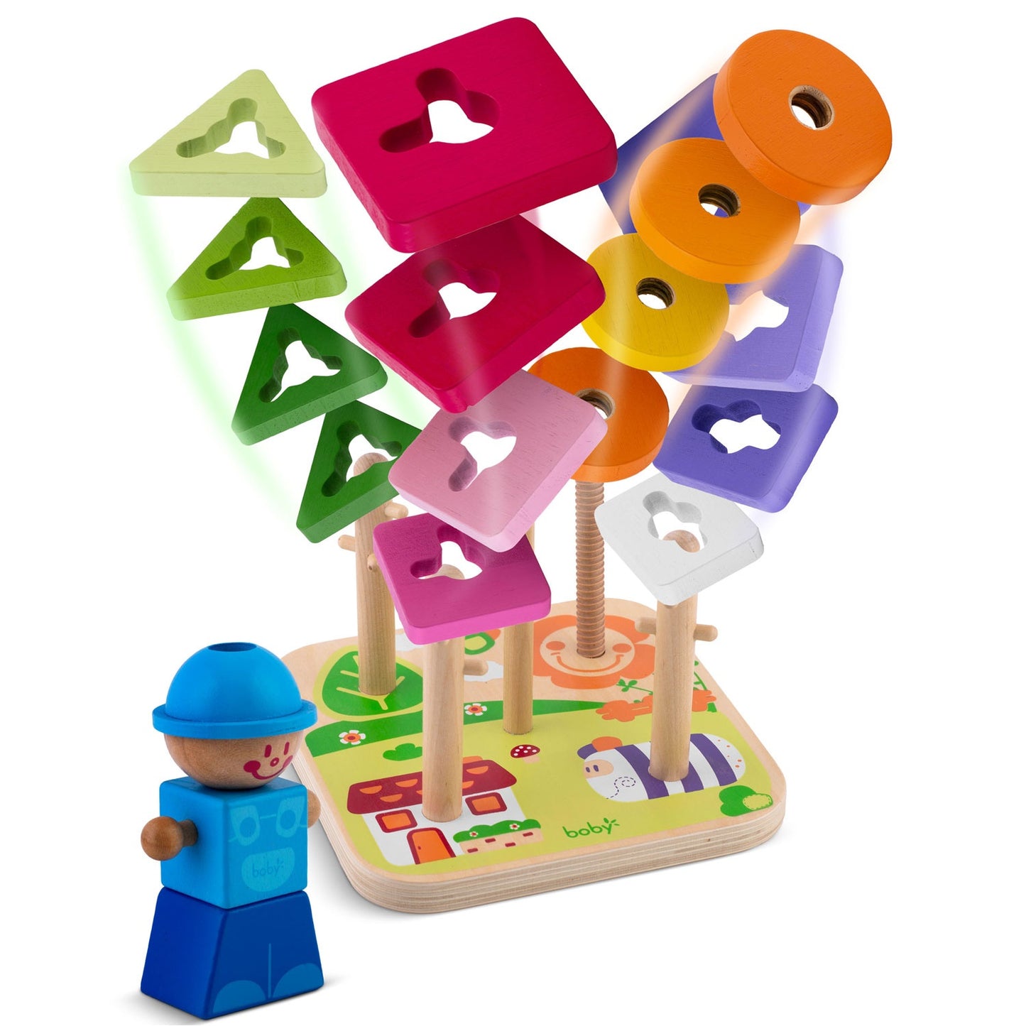 Wooden sorter toy - puzzle RK-866 Ricokids