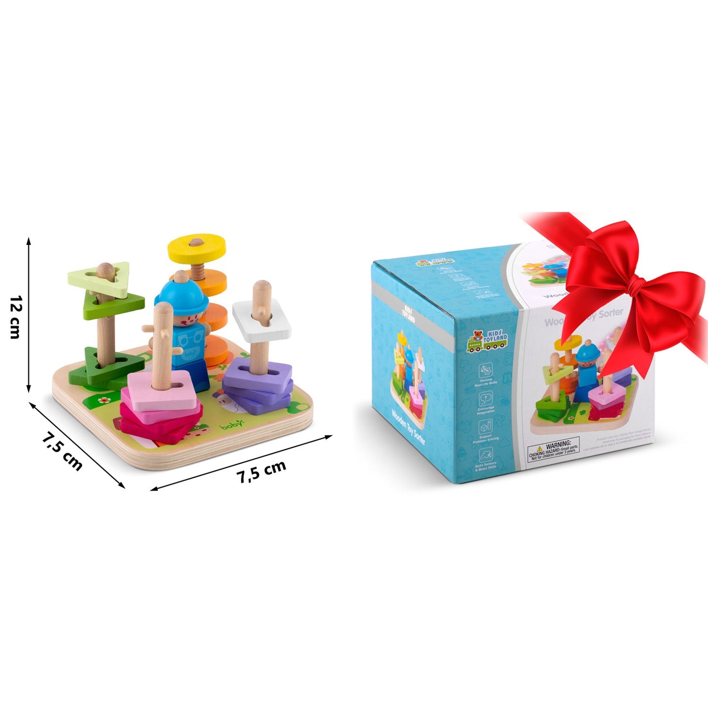 Wooden sorter toy - puzzle RK-866 Ricokids