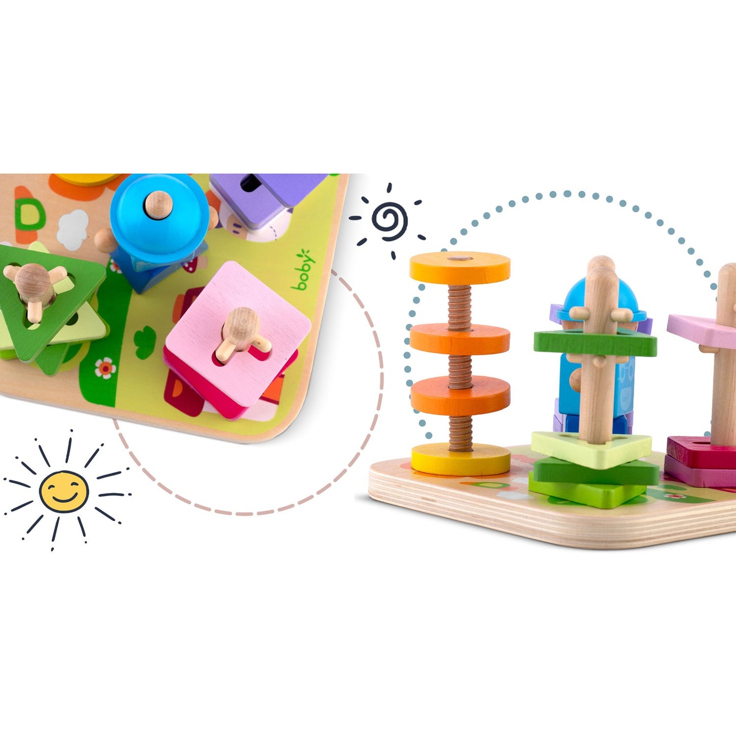 Wooden sorter toy - puzzle RK-866 Ricokids