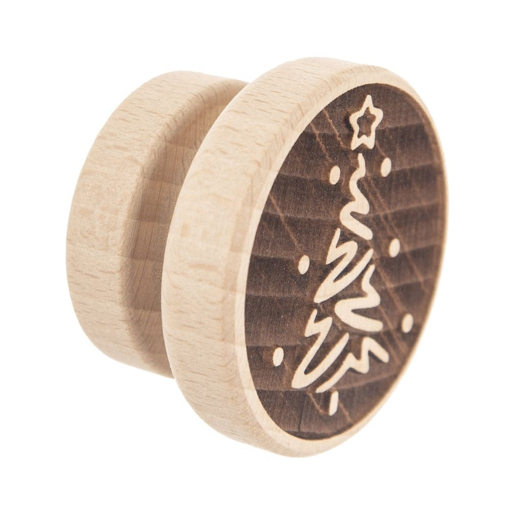 Wooden stamp for Christmas cookies - convenient and easy to use