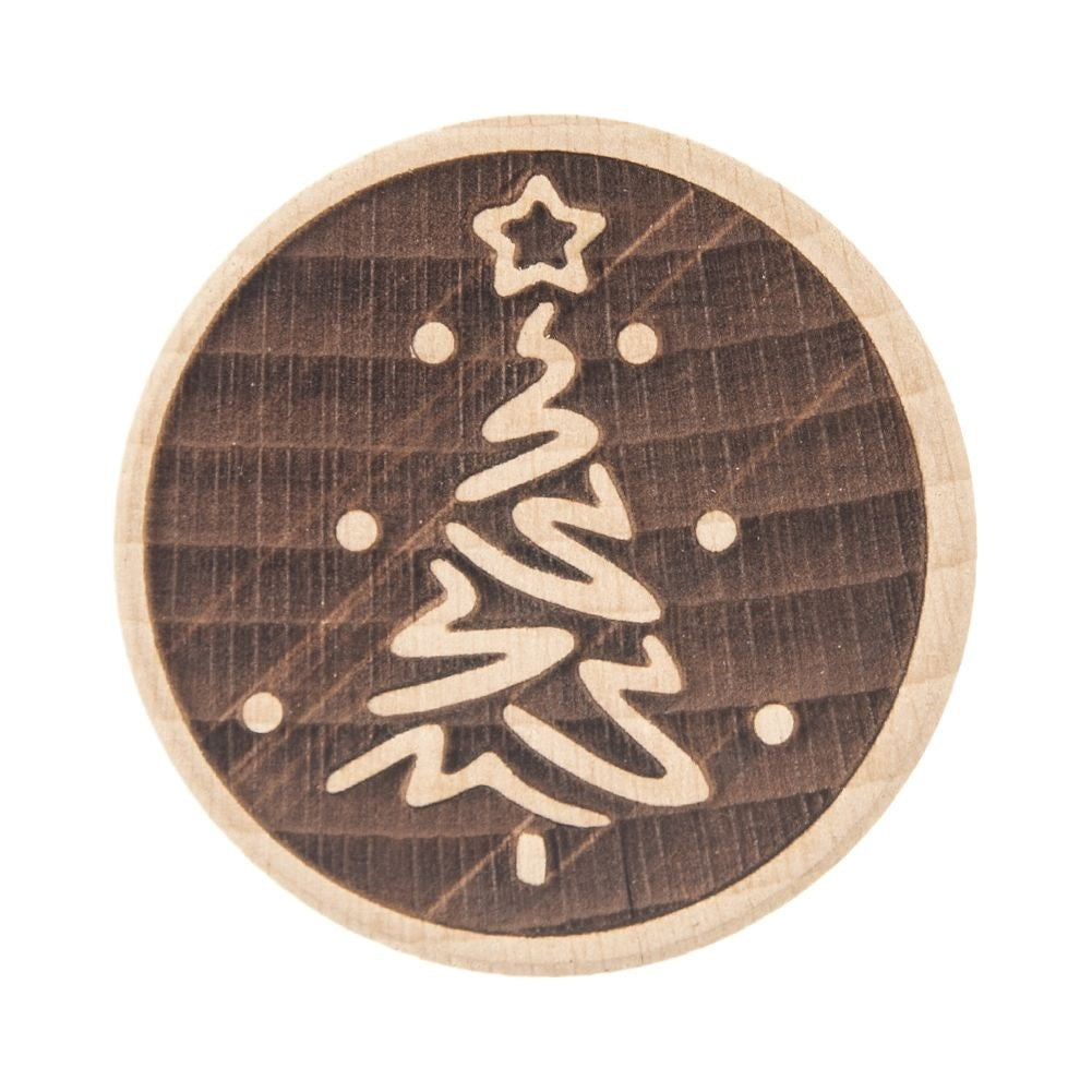 Wooden stamp for Christmas cookies - convenient and easy to use