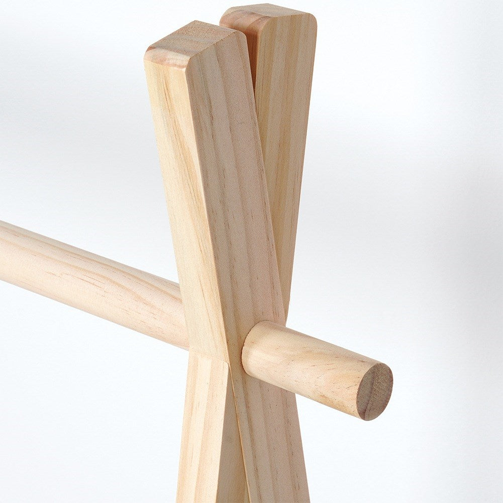 Wooden standing clothes hanger 80.5x30x100 cm
