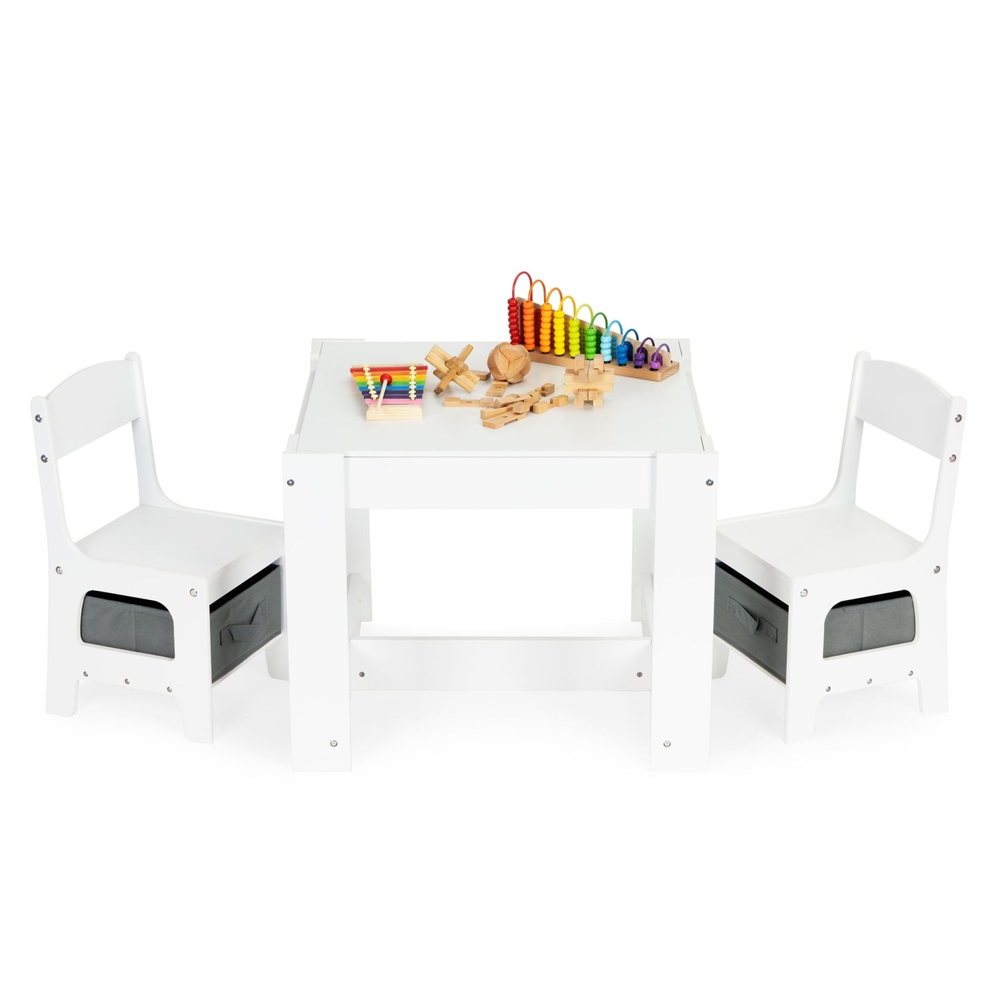 Wooden table and chairs set for children