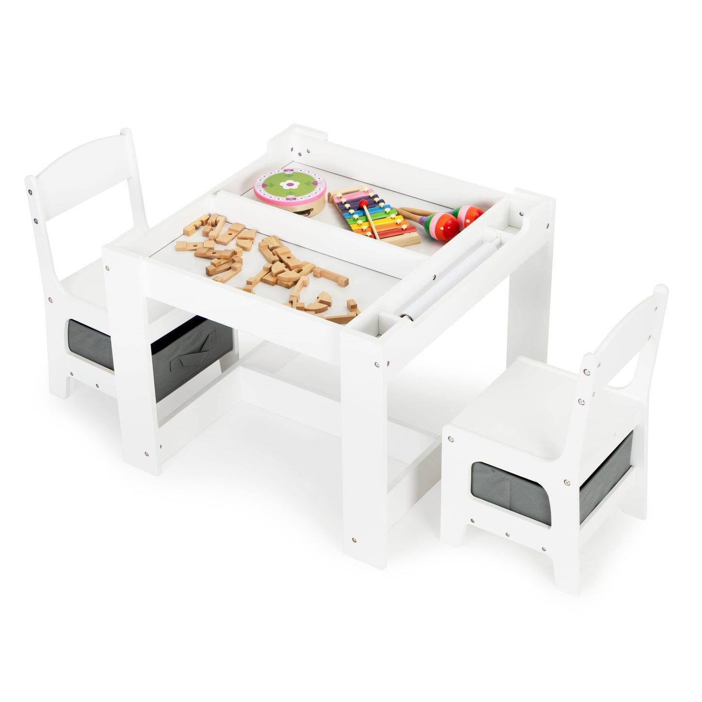 Wooden table and chairs set for children