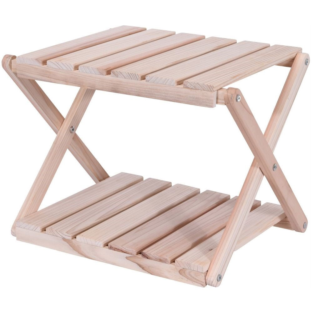 Wooden table for living room, terrace or flower table