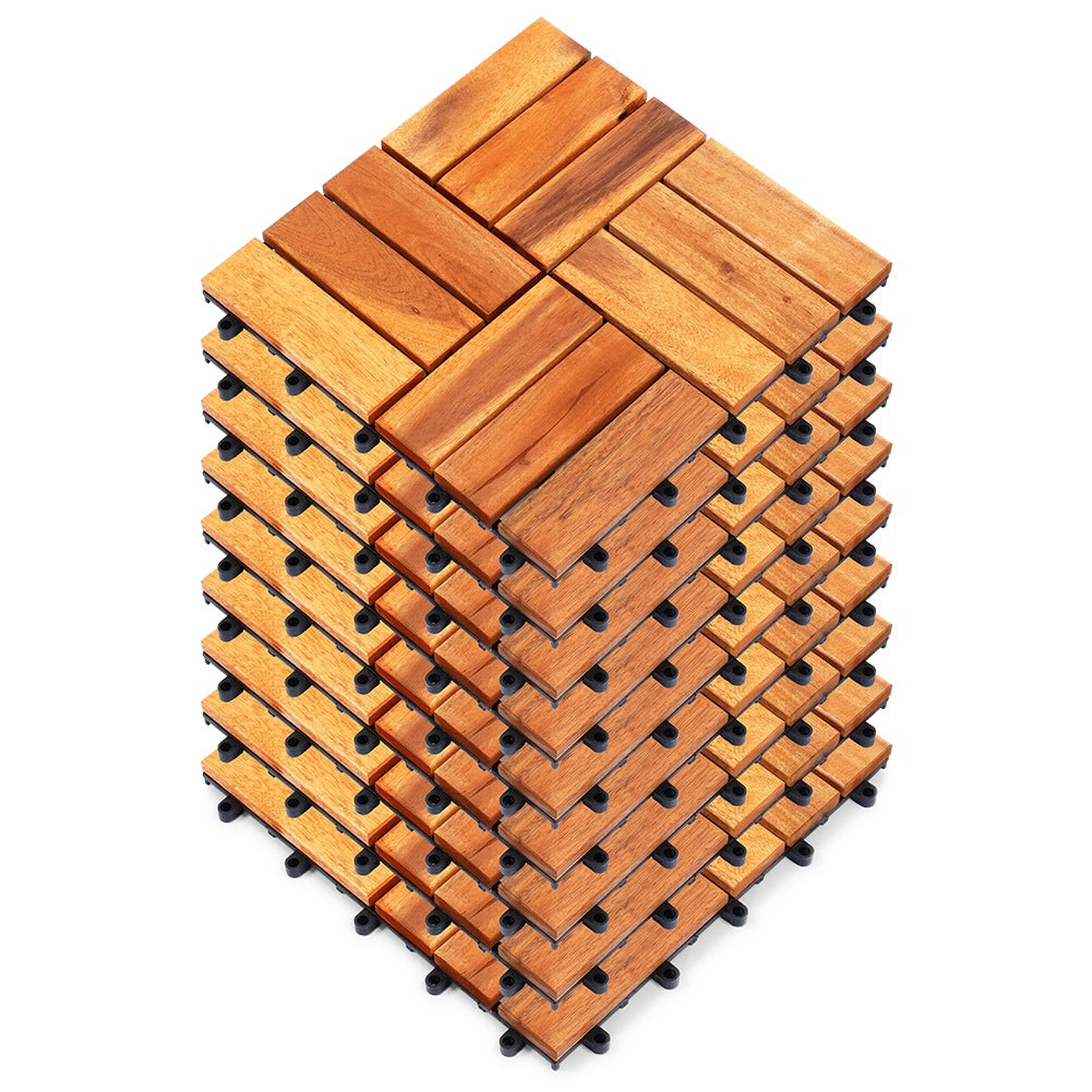 Wooden terrace tiles 30x30 cm 9 pcs.