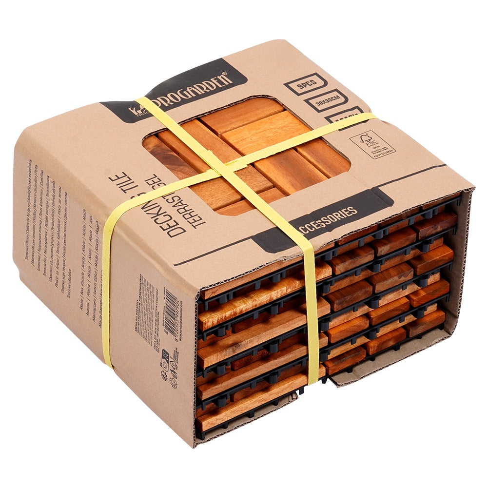 Wooden terrace tiles 30x30 cm 9 pcs.