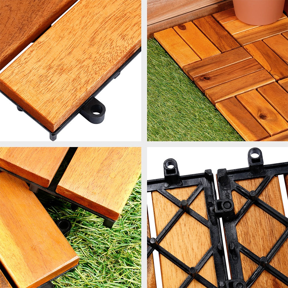 Wooden terrace tiles 30x30 cm 9 pcs.
