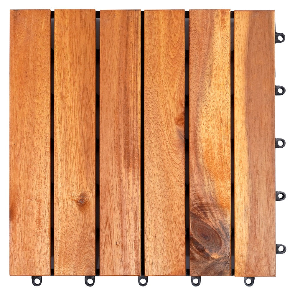 Wooden terrace tiles 30x30 cm 9 pcs.