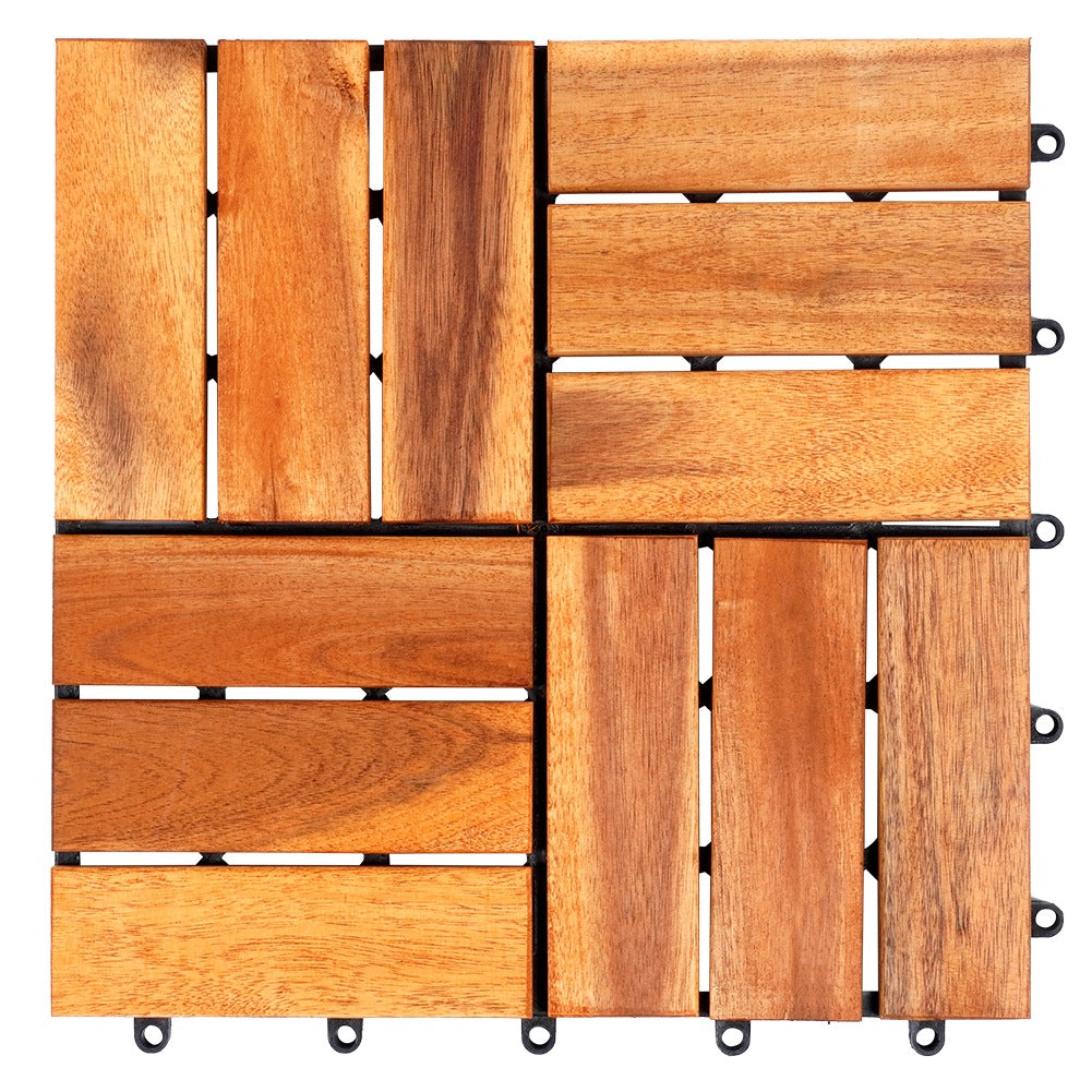 Wooden terrace tiles 30x30 cm 9 pcs.