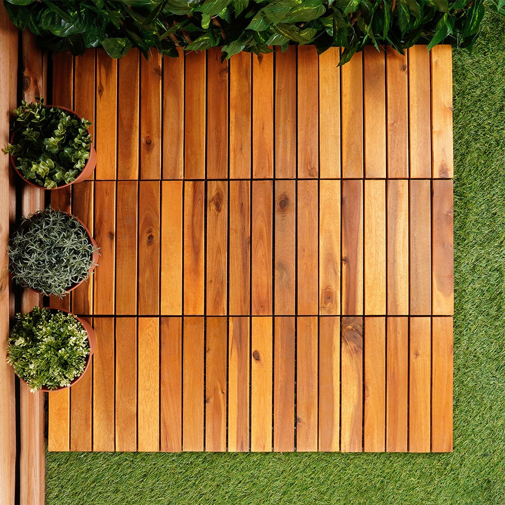 Wooden terrace tiles 30x30 cm 9 pcs.