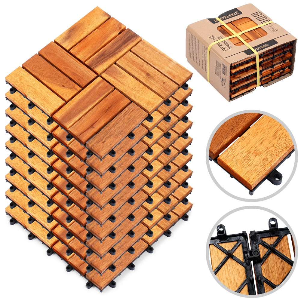 Wooden terrace tiles 30x30 cm 9 pcs.