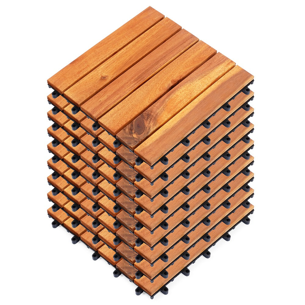 Wooden terrace tiles 30x30 cm 9 pcs.