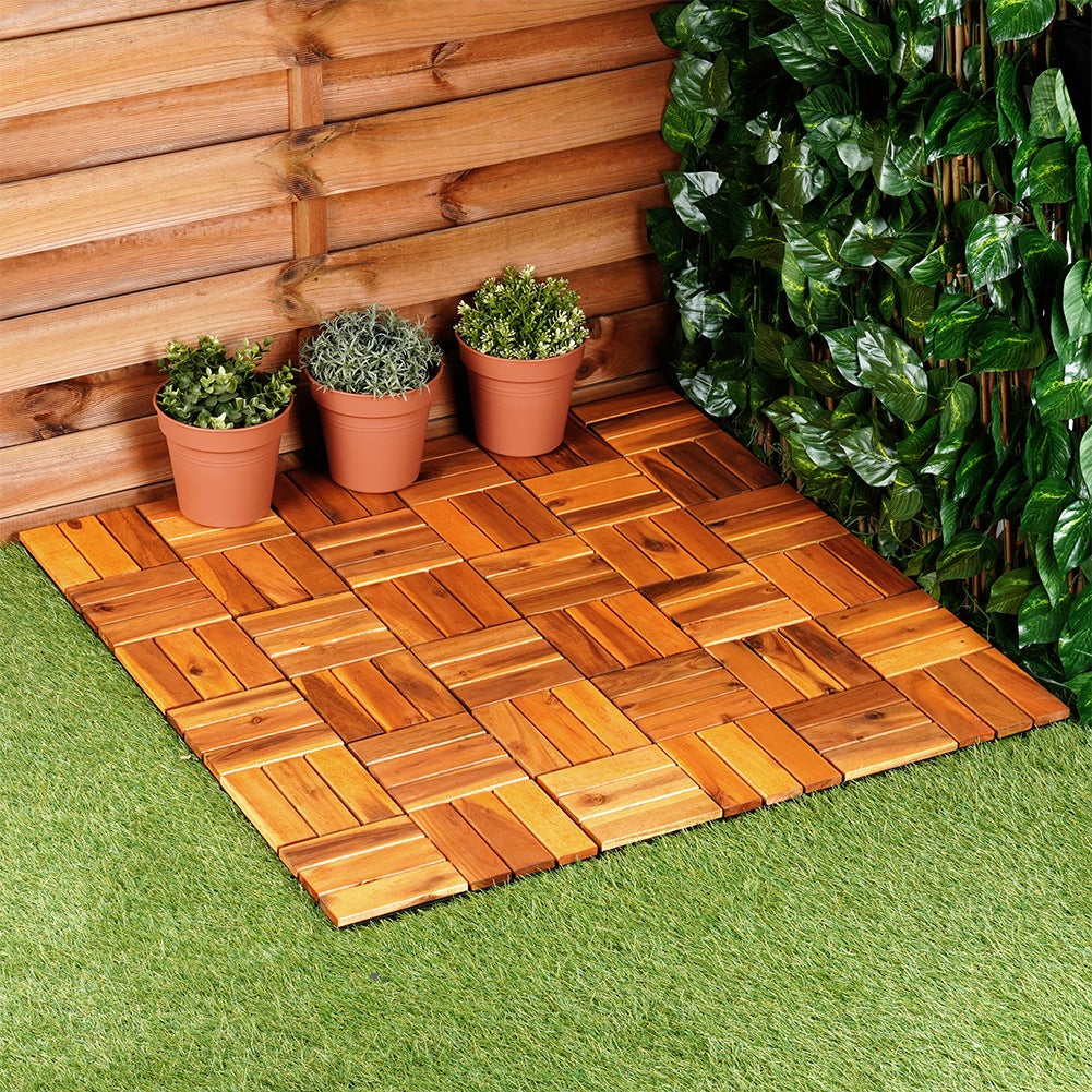 Wooden terrace tiles 30x30 cm 9 pcs.