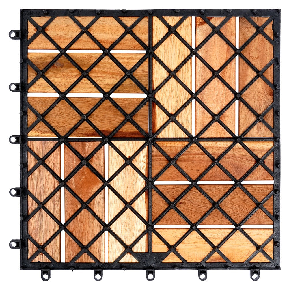 Wooden terrace tiles 30x30 cm 9 pcs.