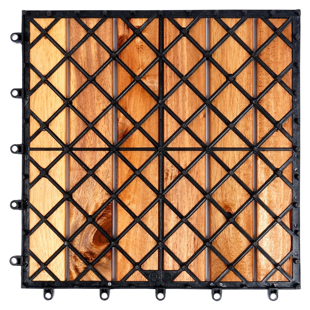 Wooden terrace tiles 30x30 cm 9 pcs.