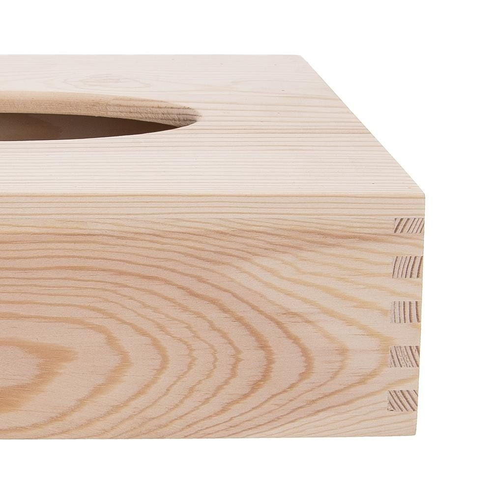 Wooden tissue box